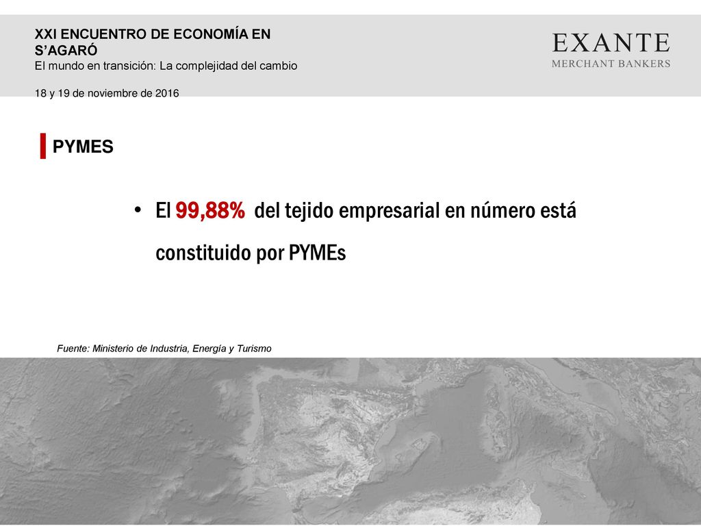 El 99,88% del tejido empresarial en número está constituido por PYMEs