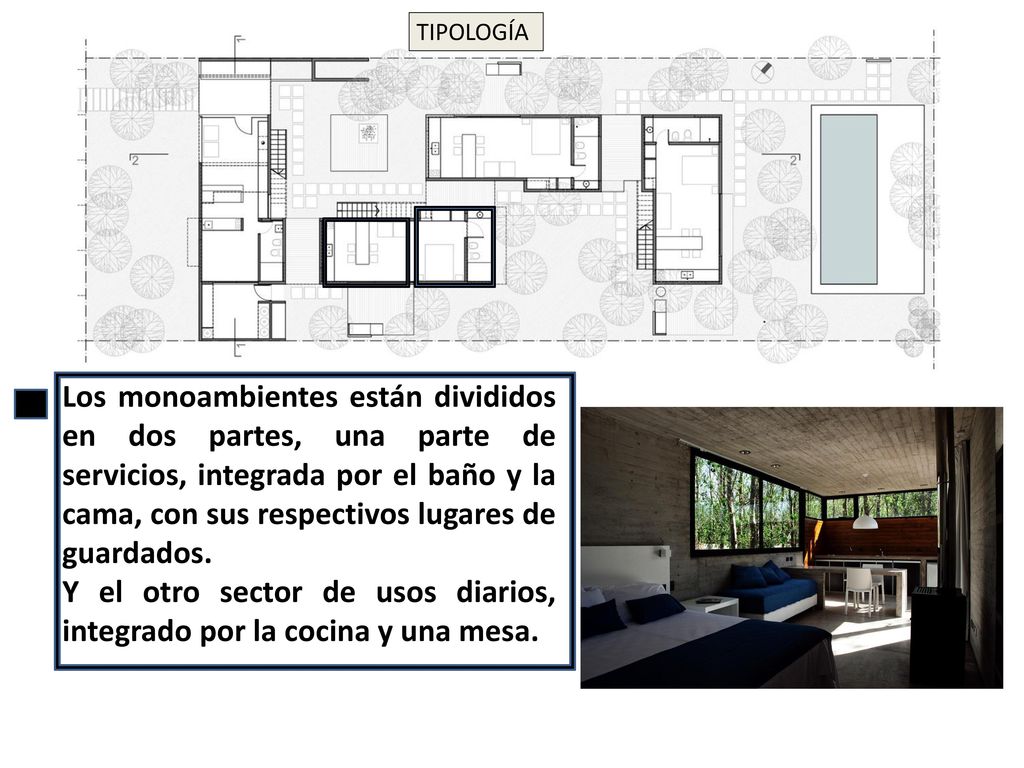 Y el otro sector de usos diarios, integrado por la cocina y una mesa.