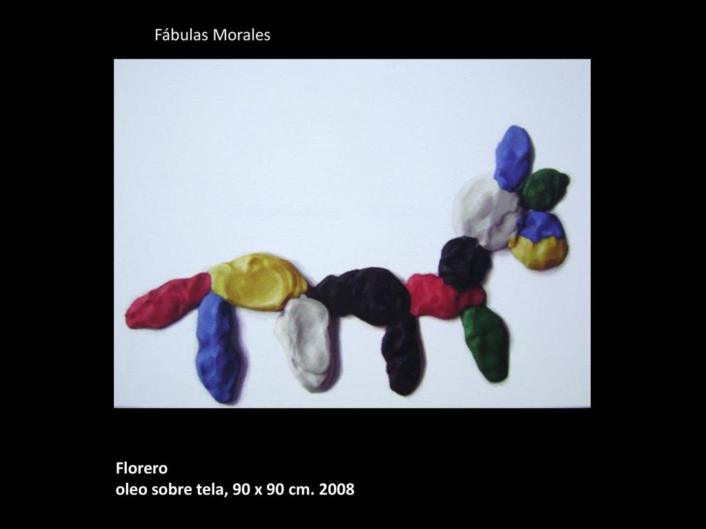Fábulas Morales Florero oleo sobre tela, 90 x 90 cm. 2008