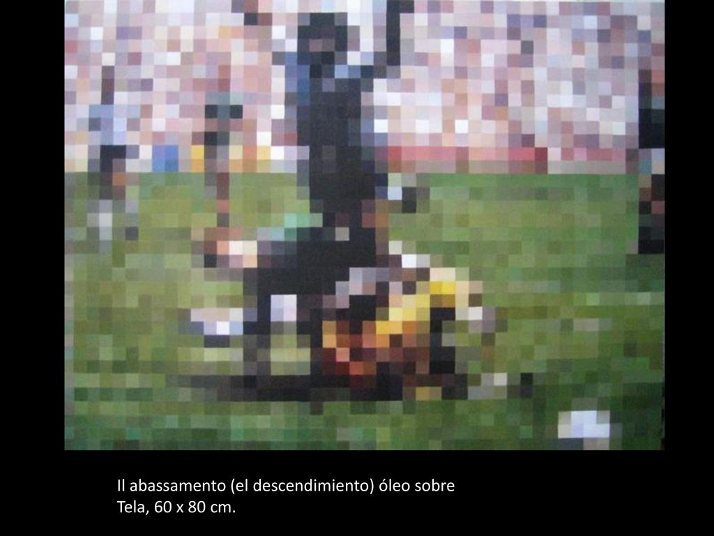 Il abassamento (el descendimiento) óleo sobre Tela, 60 x 80 cm.