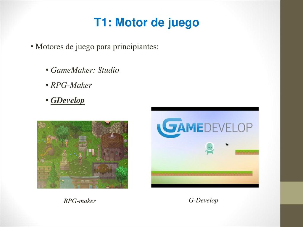 T1: Motor de juego Motores de juego para principiantes: