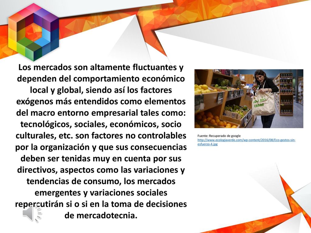 Los mercados son altamente fluctuantes y dependen del comportamiento económico local y global, siendo así los factores exógenos más entendidos como elementos del macro entorno empresarial tales como: tecnológicos, sociales, económicos, socio culturales, etc. son factores no controlables por la organización y que sus consecuencias deben ser tenidas muy en cuenta por sus directivos, aspectos como las variaciones y tendencias de consumo, los mercados emergentes y variaciones sociales repercutirán si o si en la toma de decisiones de mercadotecnia.