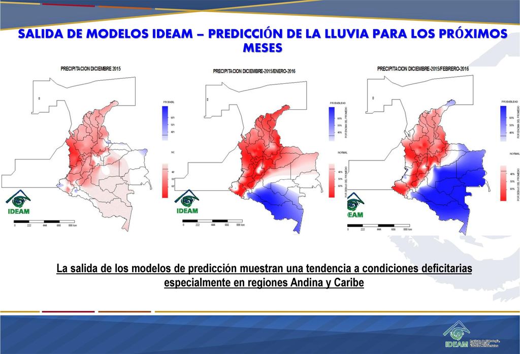 SALIDA DE MODELOS IDEAM – PREDICCIÓN DE LA LLUVIA PARA LOS PRÓXIMOS MESES