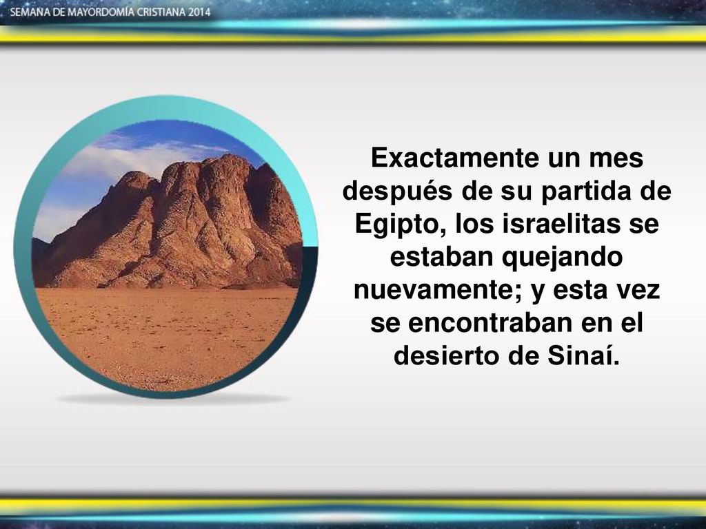 Exactamente un mes después de su partida de Egipto, los israelitas se estaban quejando nuevamente; y esta vez se encontraban en el desierto de Sinaí.
