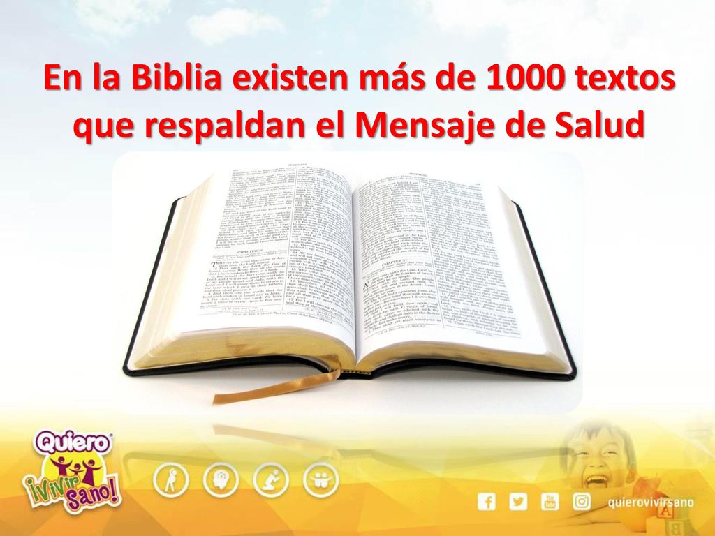 En la Biblia existen más de 1000 textos que respaldan el Mensaje de Salud