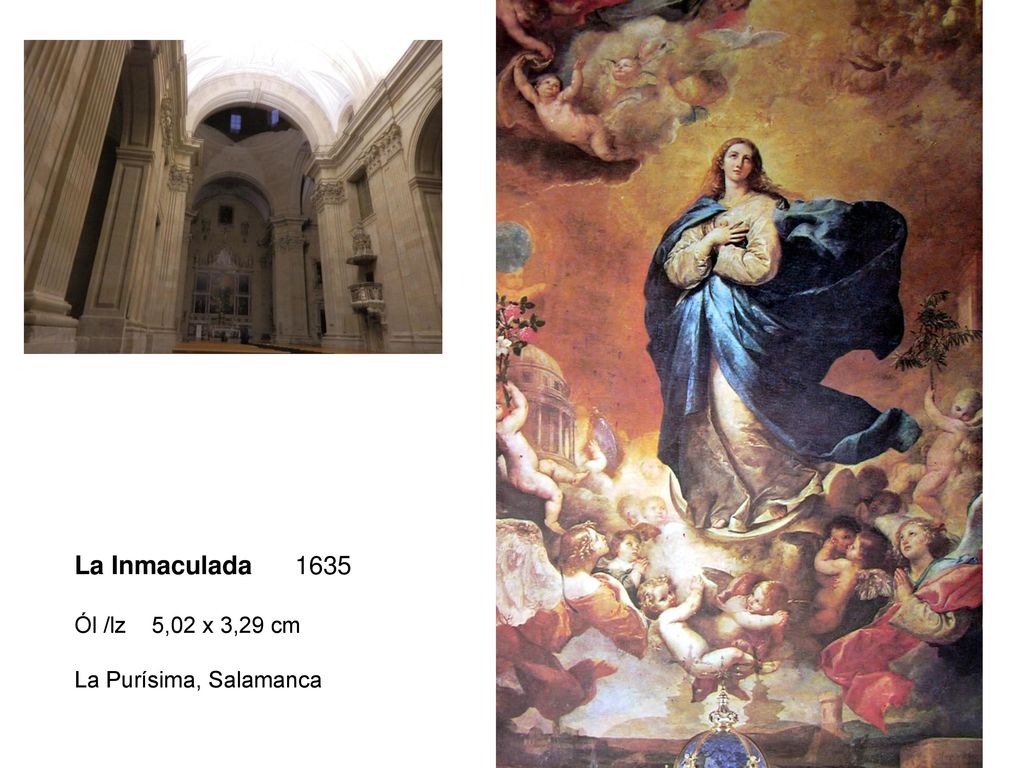 La Inmaculada 1635 Ól /lz 5,02 x 3,29 cm La Purísima, Salamanca