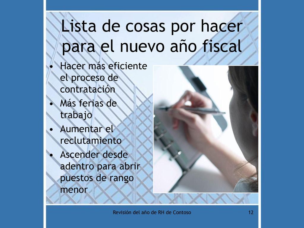 Lista de cosas por hacer para el nuevo año fiscal
