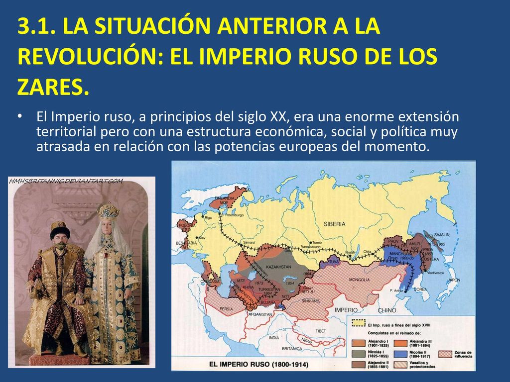 3.1. LA SITUACIÓN ANTERIOR A LA REVOLUCIÓN: EL IMPERIO RUSO DE LOS ZARES.