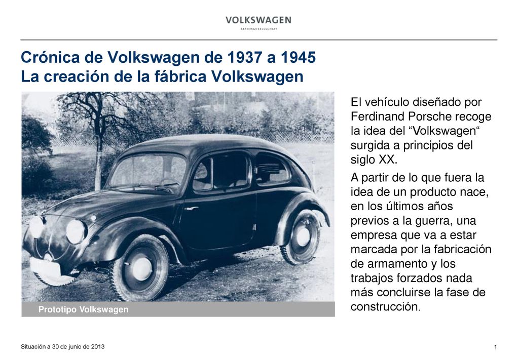 Crónica de Volkswagen de 1937 a 1945 La creación de la fábrica Volkswagen