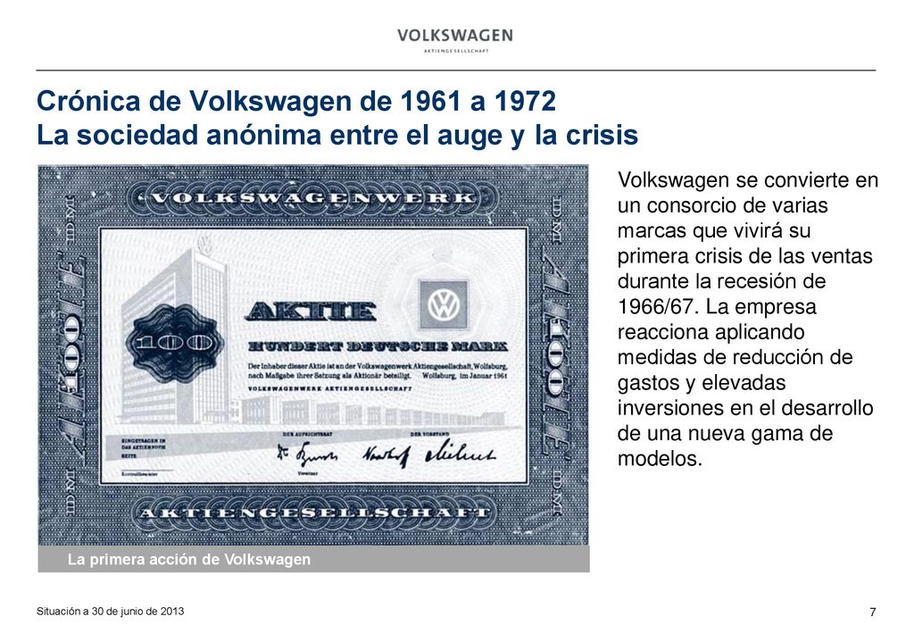 Crónica de Volkswagen de 1961 a 1972 La sociedad anónima entre el auge y la crisis