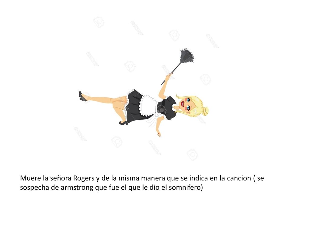 Muere la señora Rogers y de la misma manera que se indica en la cancion ( se sospecha de armstrong que fue el que le dio el somnifero)