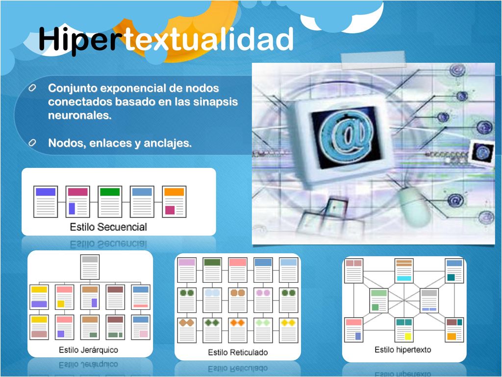 Hipertextualidad Conjunto exponencial de nodos conectados basado en las sinapsis neuronales.