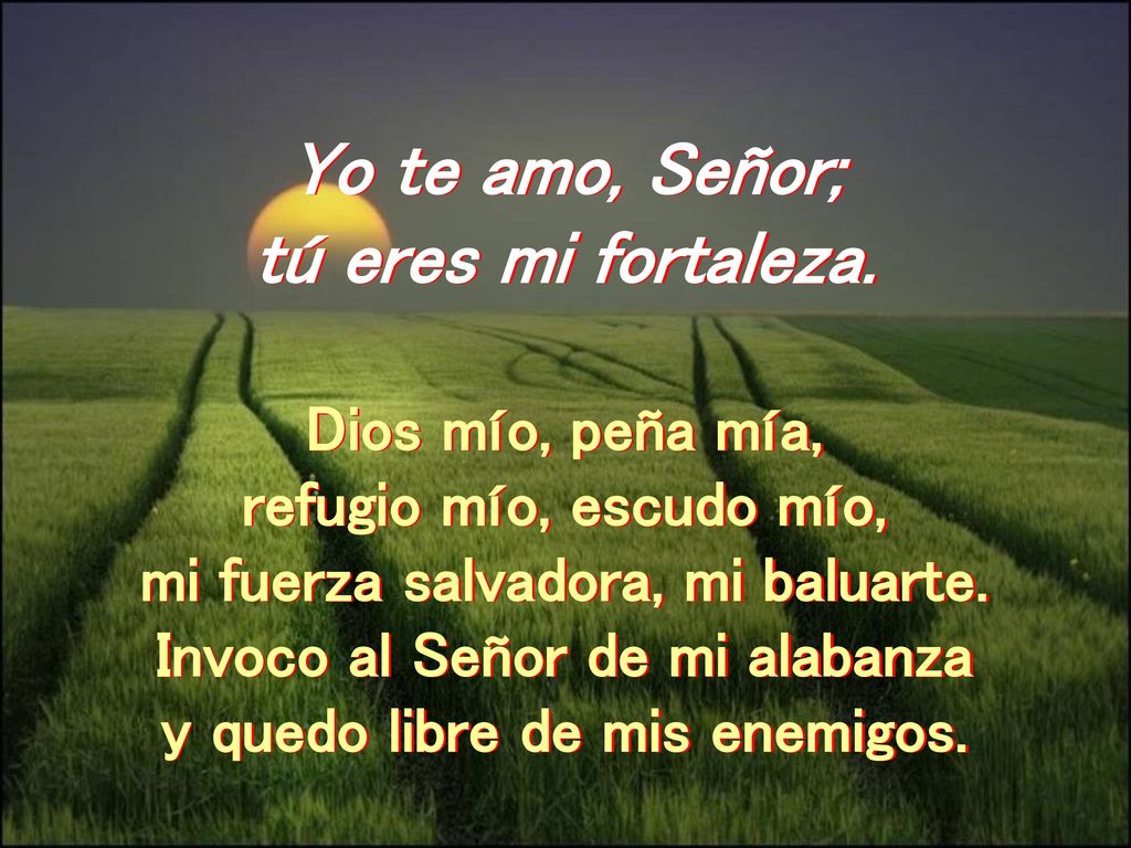 Yo te amo, Señor; tú eres mi fortaleza.
