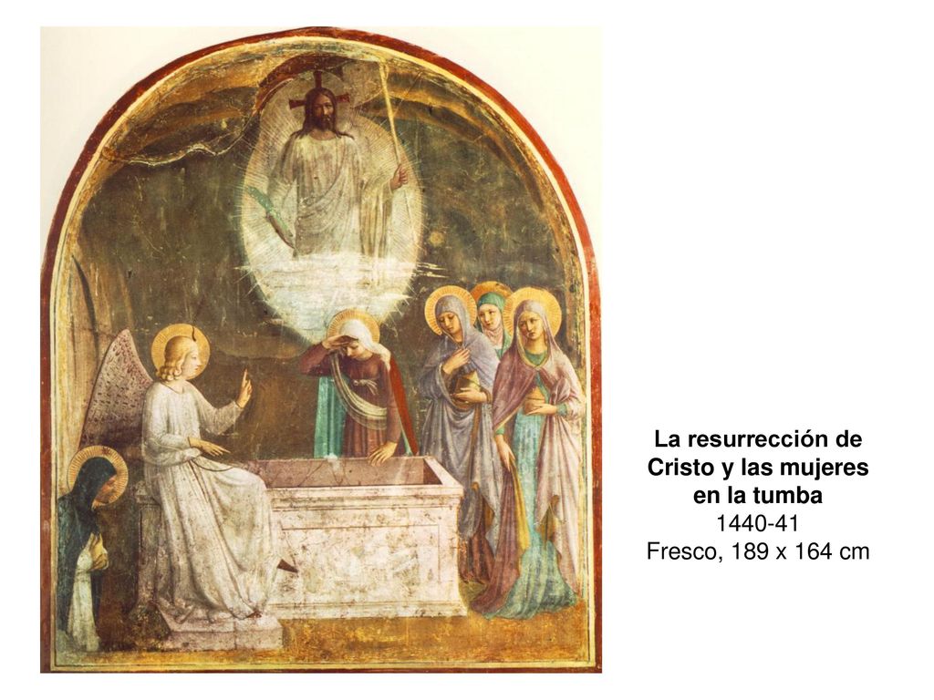 La resurrección de Cristo y las mujeres en la tumba Fresco, 189 x 164 cm