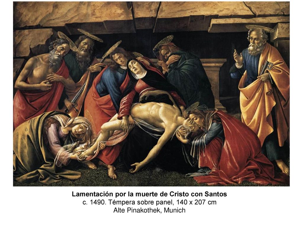 Lamentación por la muerte de Cristo con Santos c. 1490