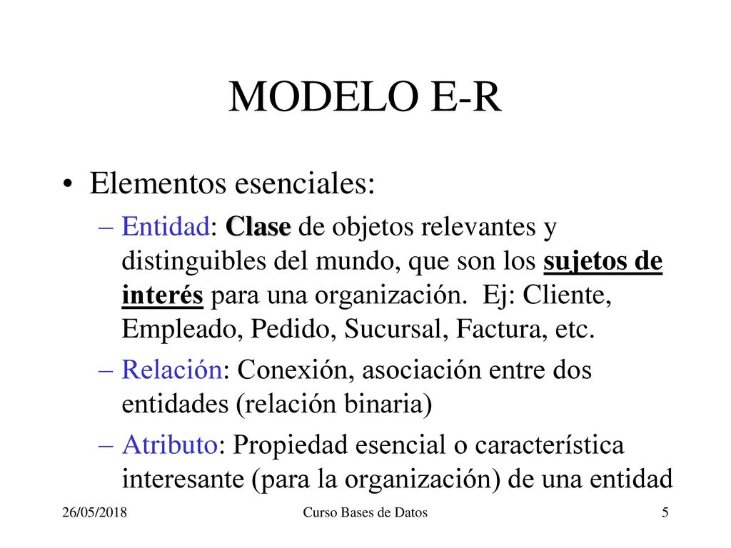 Modelo Entidad Relación (E-R) Por Francisco Moreno - ppt descargar