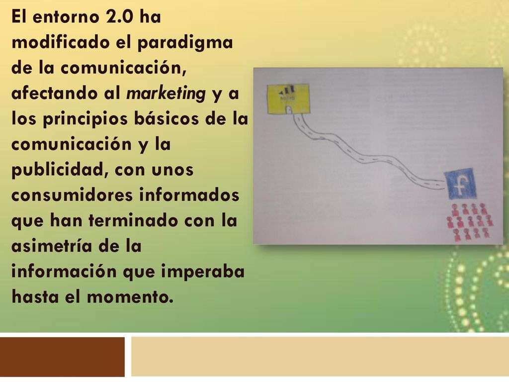 El entorno 2.0 ha modificado el paradigma de la comunicación, afectando al marketing y a los principios básicos de la comunicación y la publicidad, con unos consumidores informados que han terminado con la asimetría de la información que imperaba hasta el momento.