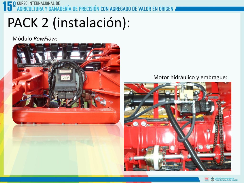 PACK 2 (instalación): Módulo RowFlow: Motor hidráulico y embrague: