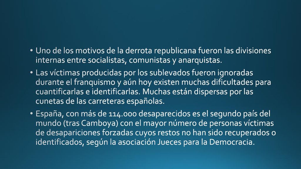 Uno de los motivos de la derrota republicana fueron las divisiones internas entre socialistas, comunistas y anarquistas.