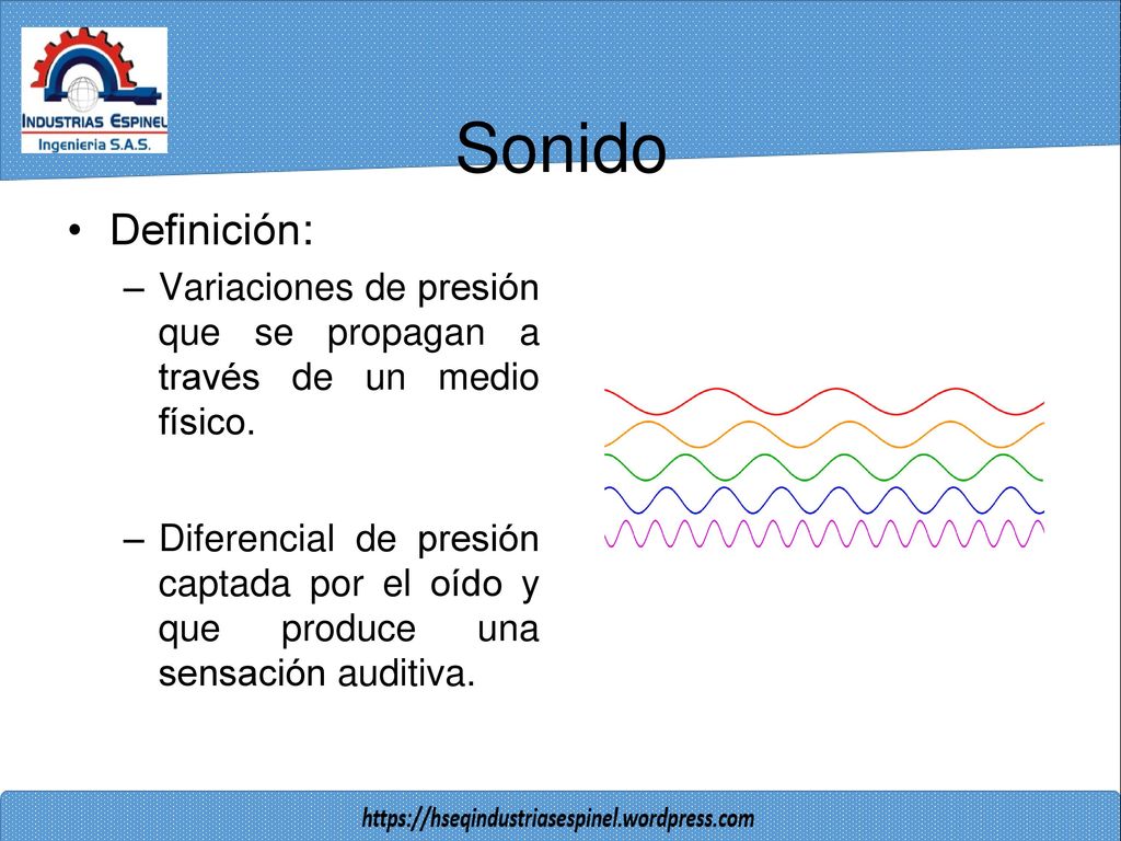 Sonido Definición: Variaciones de presión que se propagan a través de un medio físico.