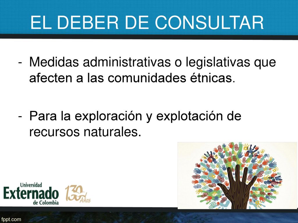 EL DEBER DE CONSULTAR Medidas administrativas o legislativas que afecten a las comunidades étnicas.