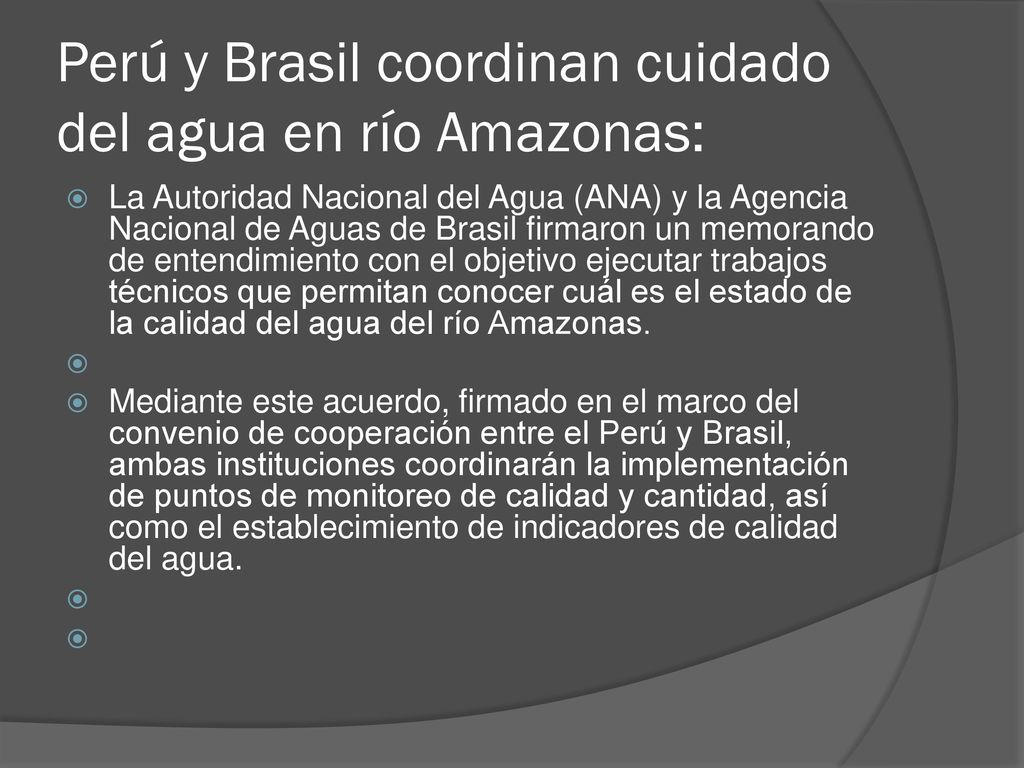Perú y Brasil coordinan cuidado del agua en río Amazonas: