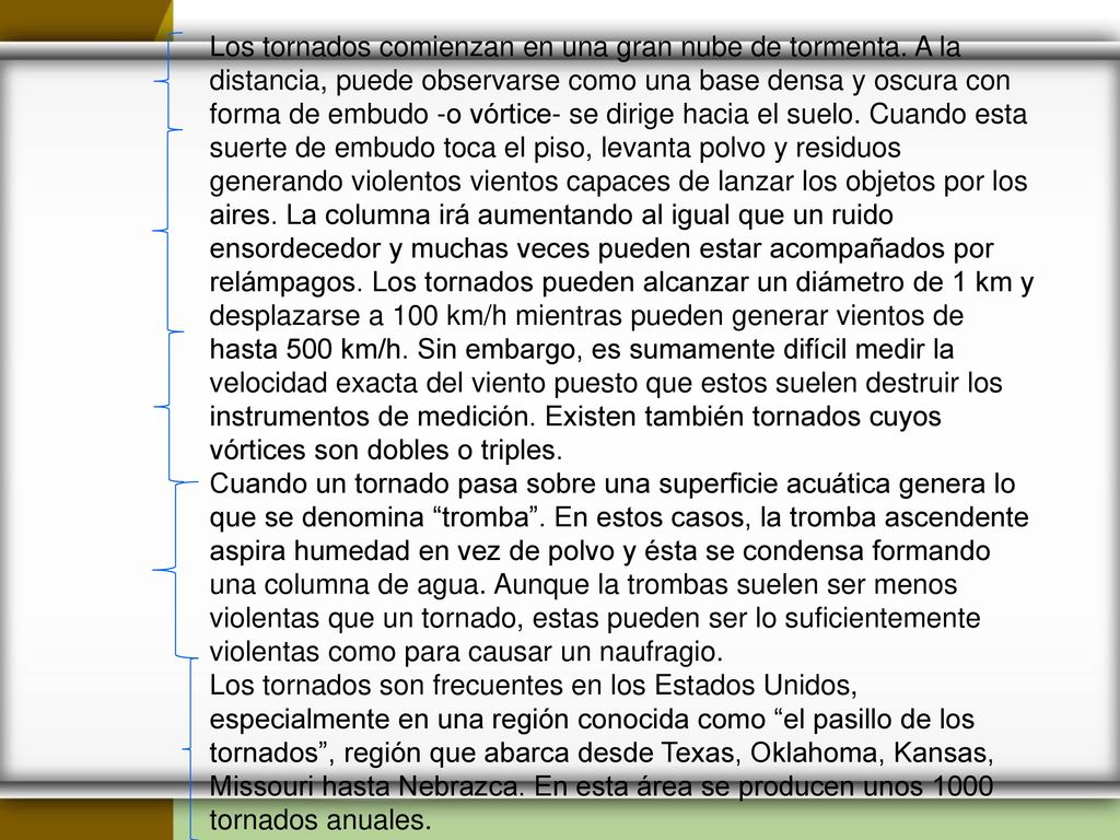 Los tornados comienzan en una gran nube de tormenta