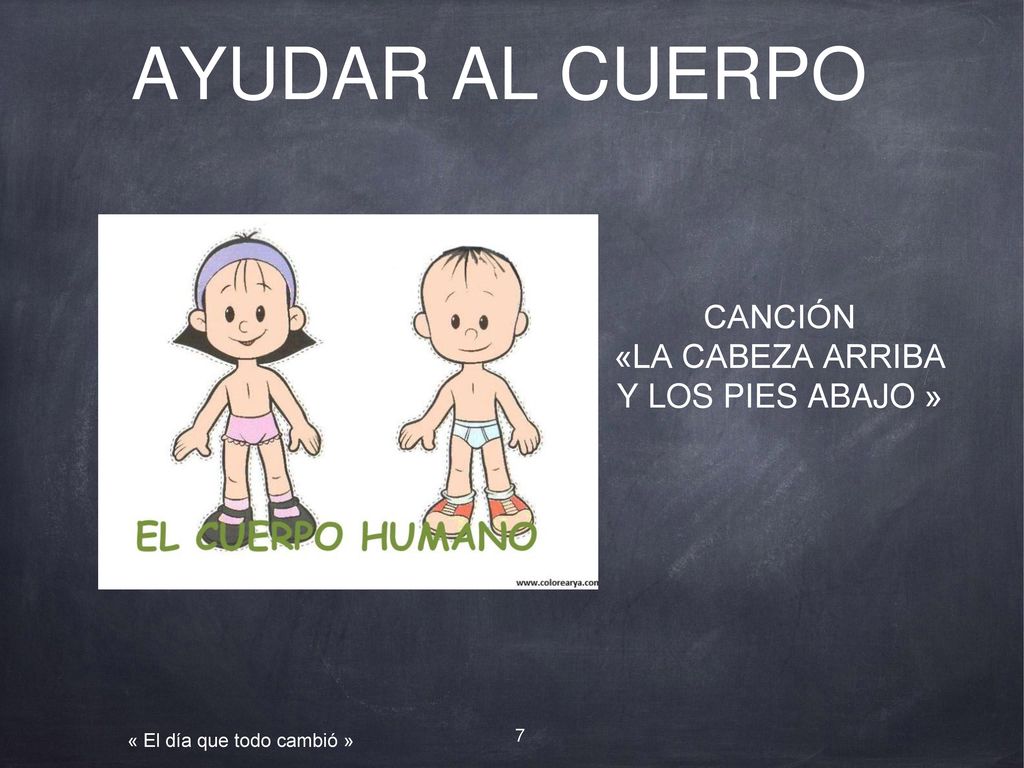 AYUDAR AL CUERPO CANCIÓN «LA CABEZA ARRIBA Y LOS PIES ABAJO »