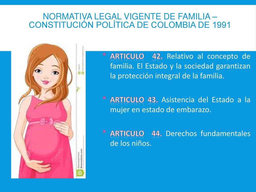 Normativa legal vigente de familia – constitución política de Colombia de 1991