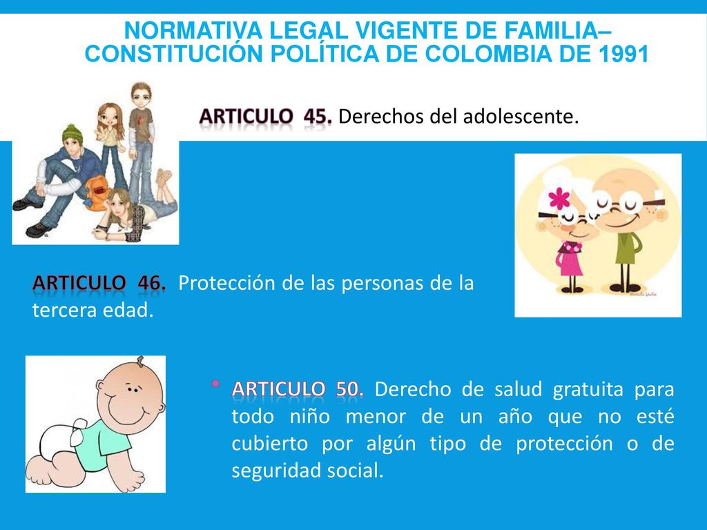 Normativa legal vigente de familia– constitución política de Colombia de 1991