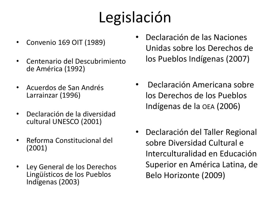 Legislación Declaración de las Naciones Unidas sobre los Derechos de los Pueblos Indígenas (2007)