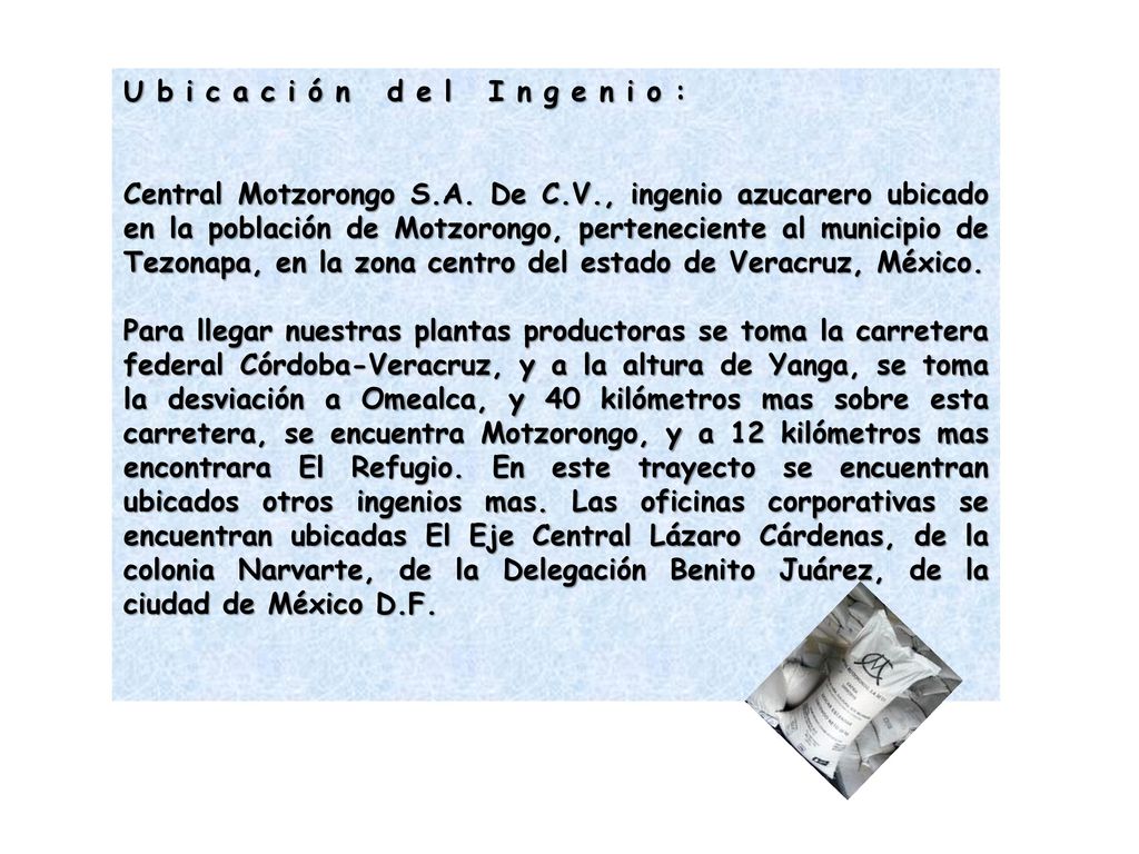 U b i c a c i ó n d e l I n g e n i o :
