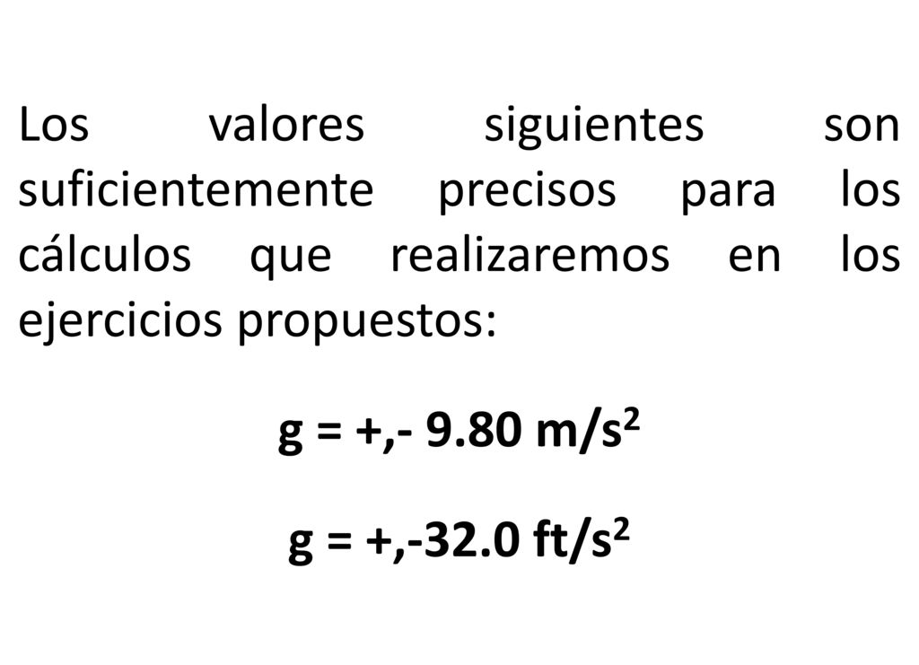 Los valores siguientes son suficientemente precisos para los cálculos que realizaremos en los ejercicios propuestos: