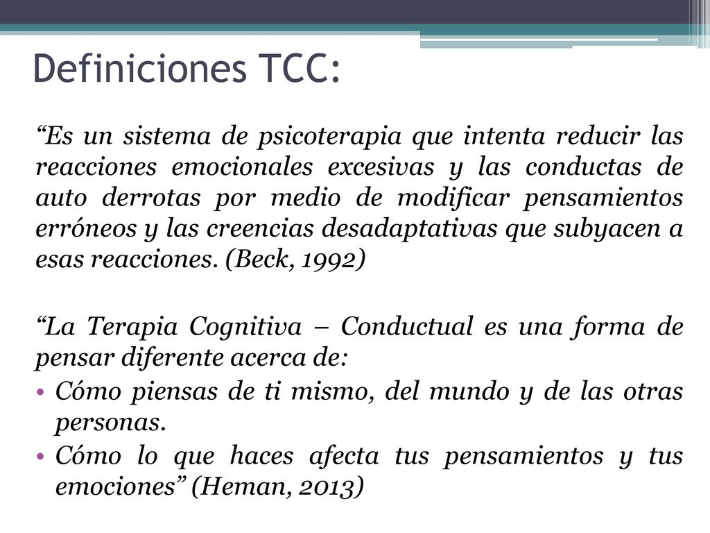 Definiciones TCC:
