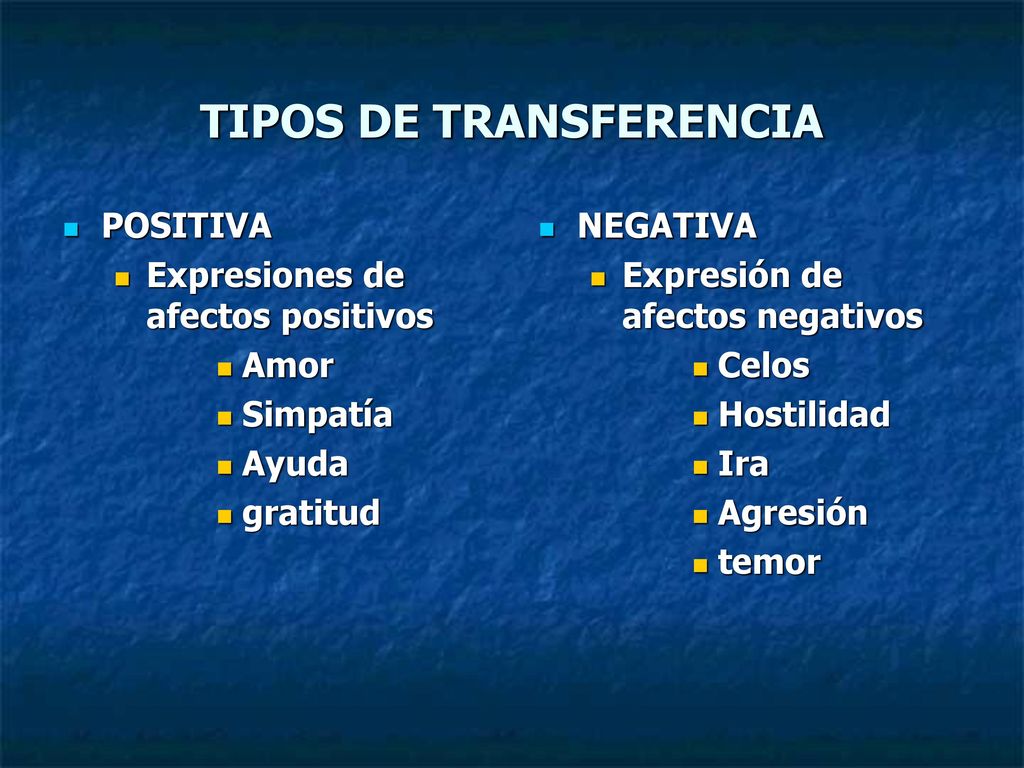 TIPOS DE TRANSFERENCIA