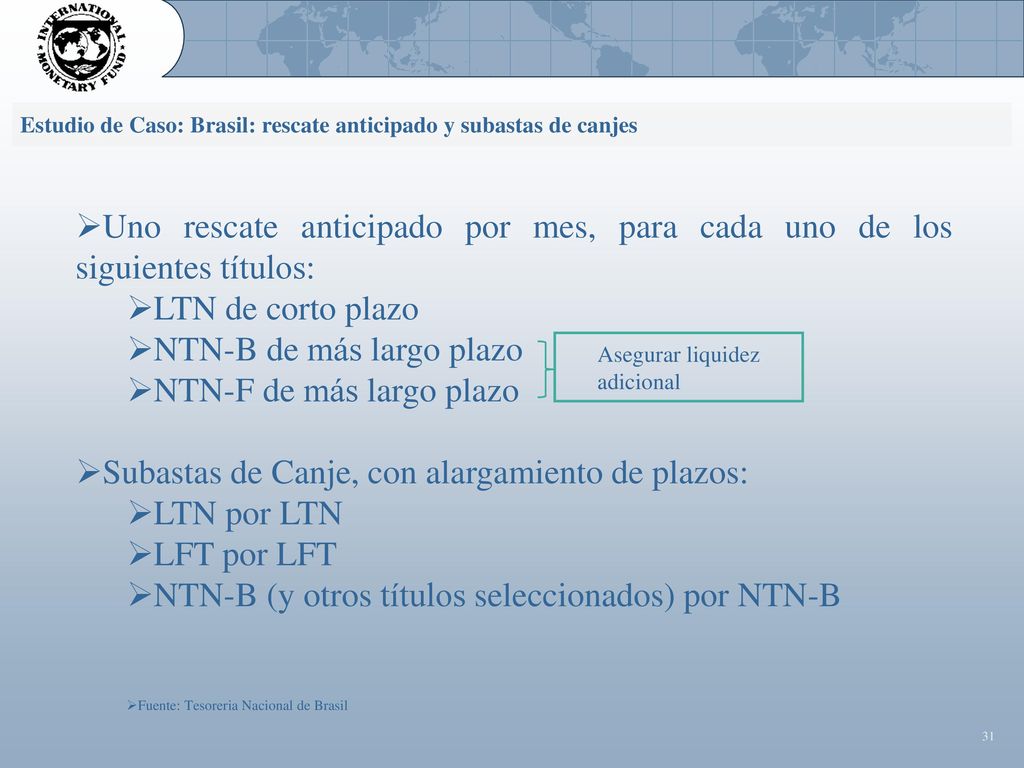 NTN-B de más largo plazo NTN-F de más largo plazo