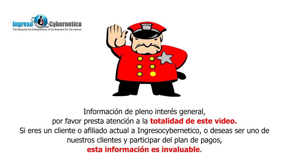 Información de pleno interés general, por favor presta atención a la totalidad de este video.