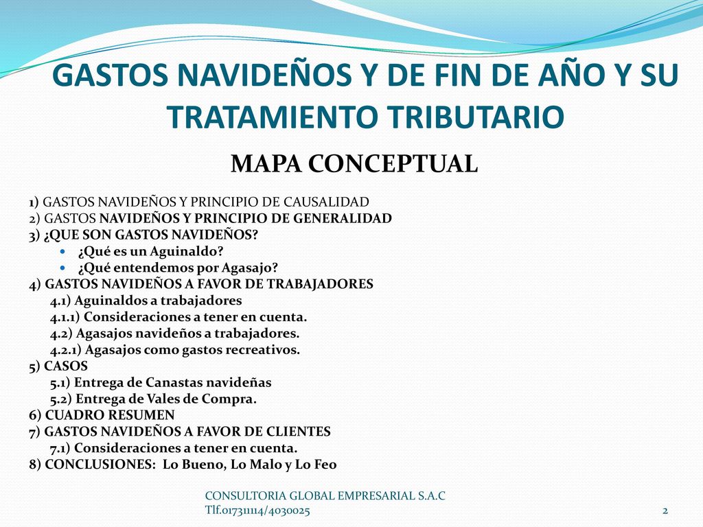 GASTOS NAVIDEÑOS Y DE FIN DE AÑO Y SU TRATAMIENTO TRIBUTARIO