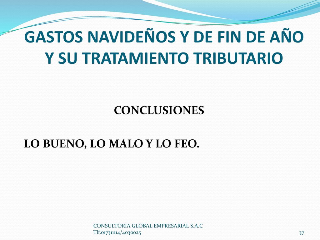 GASTOS NAVIDEÑOS Y DE FIN DE AÑO Y SU TRATAMIENTO TRIBUTARIO