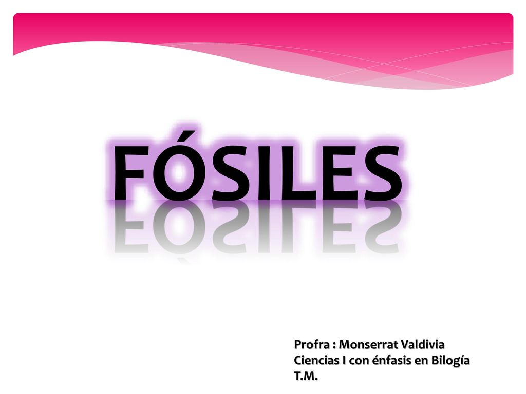 FÓSILES Profra : Monserrat Valdivia Ciencias I con énfasis en Bilogía