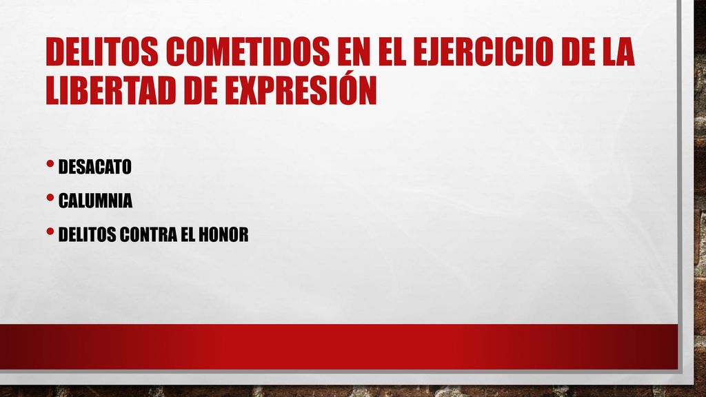 DELITOS COMETIDOS EN EL EJERCICIO DE LA LIBERTAD DE EXPRESIÓN