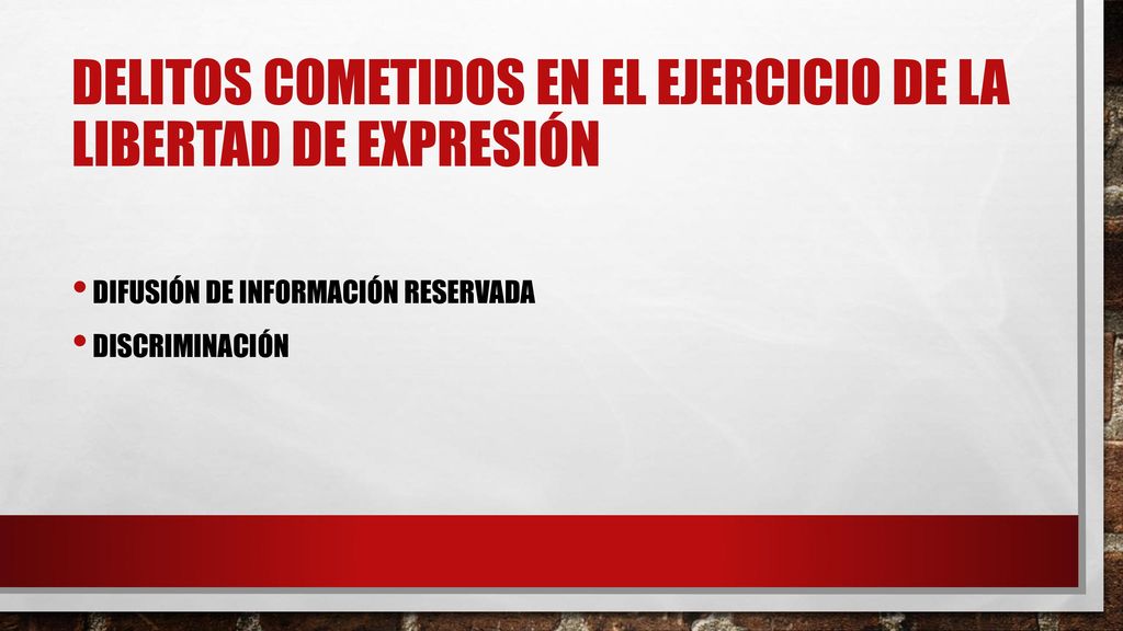 DELITOS COMETIDOS EN EL EJERCICIO DE LA LIBERTAD DE EXPRESIÓN