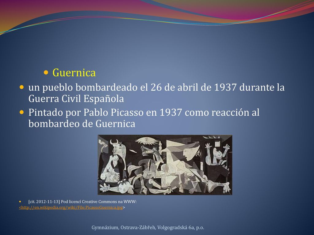 Guernica un pueblo bombardeado el 26 de abril de 1937 durante la Guerra Civil Española.