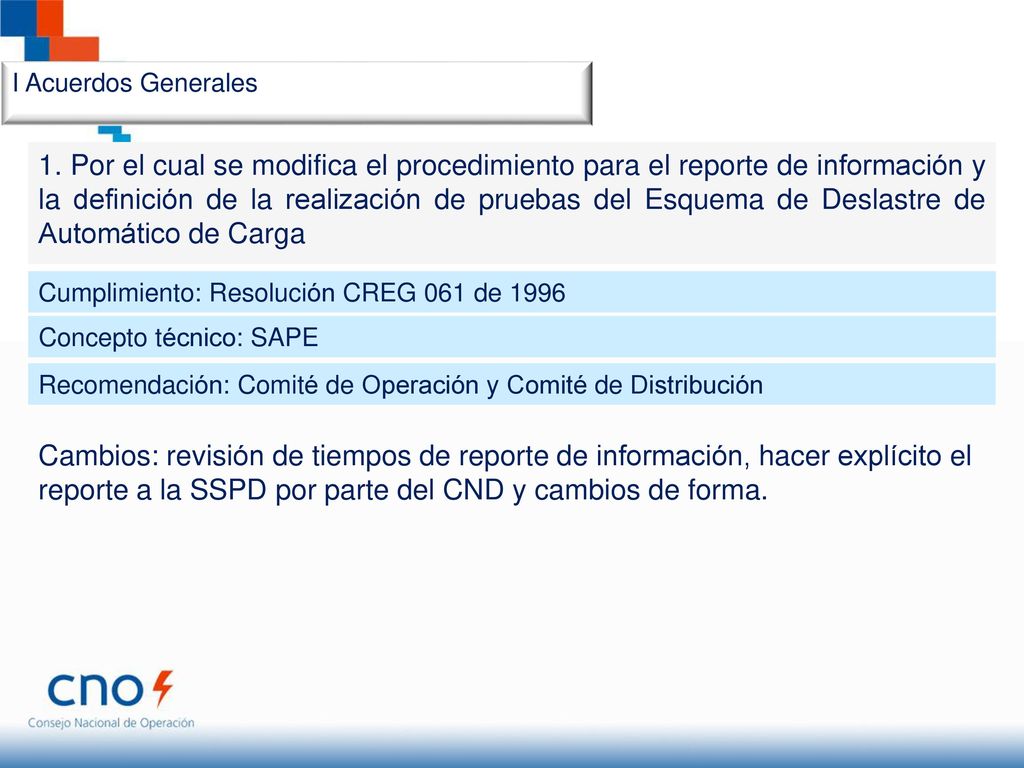 reporte a la SSPD por parte del CND y cambios de forma.