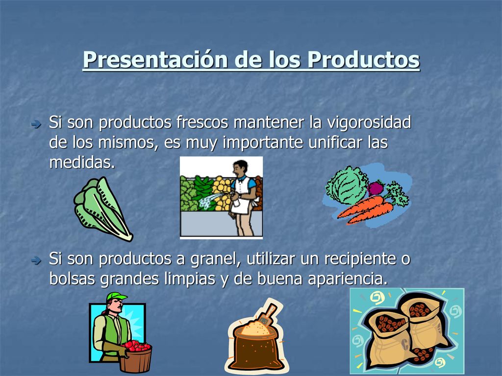 Presentación de los Productos