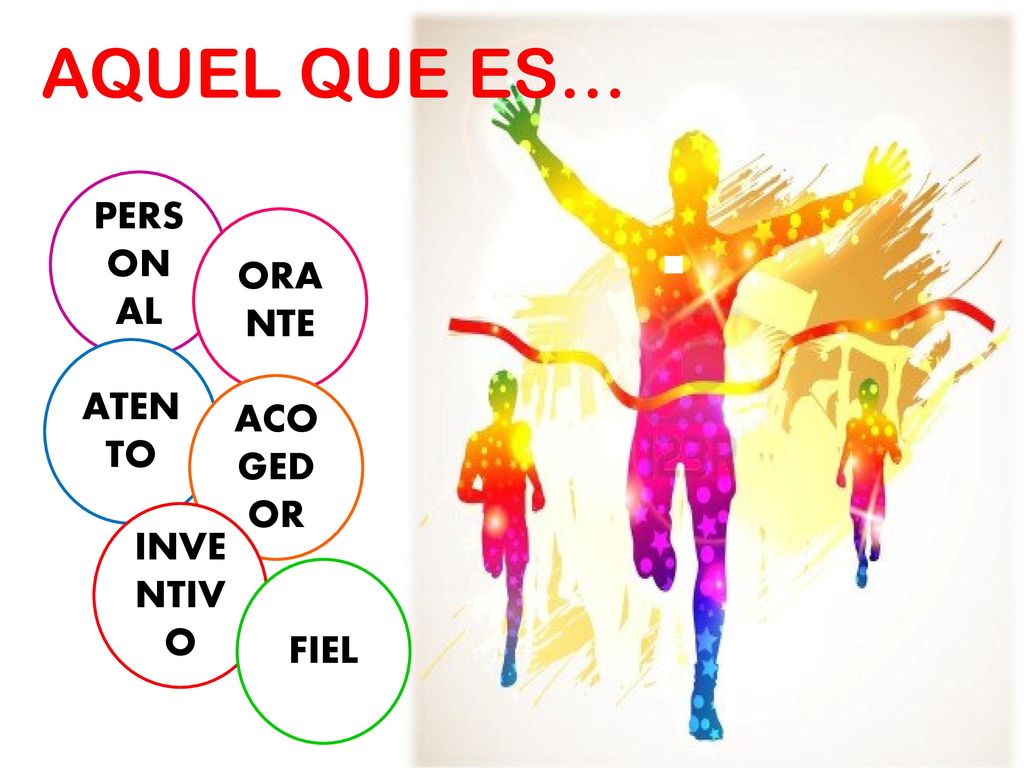 AQUEL QUE ES… PERSON AL ORANTE ATENTO ACOGEDOR INVENTIVO FIEL