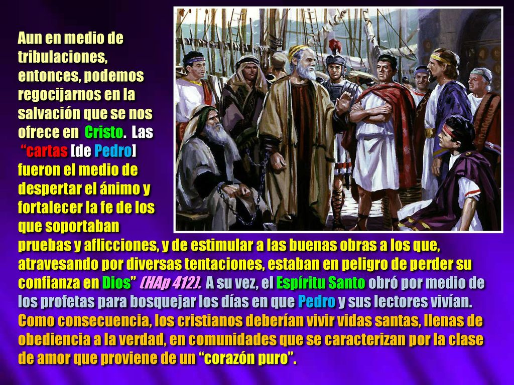 Aun en medio de tribulaciones, entonces, podemos. regocijarnos en la. salvación que se nos. ofrece en Cristo. Las.