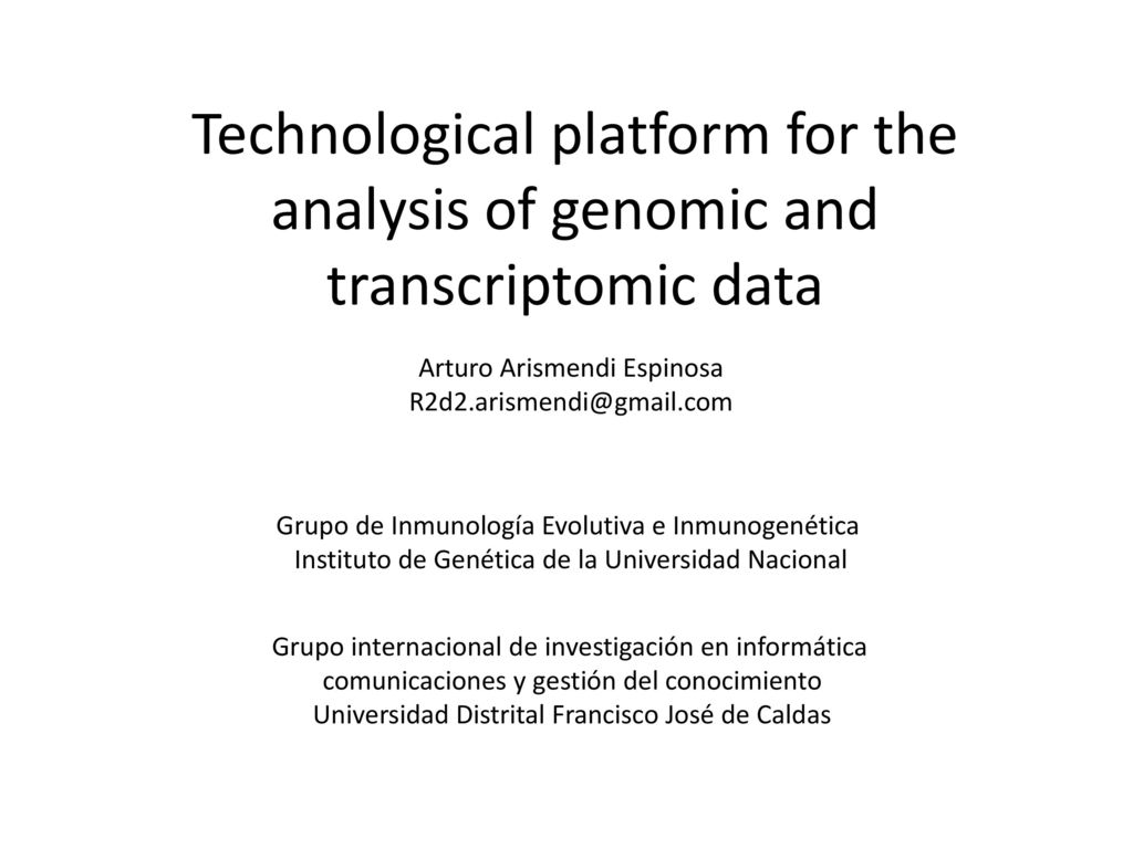 Technological platform for the analysis of genomic and transcriptomic data