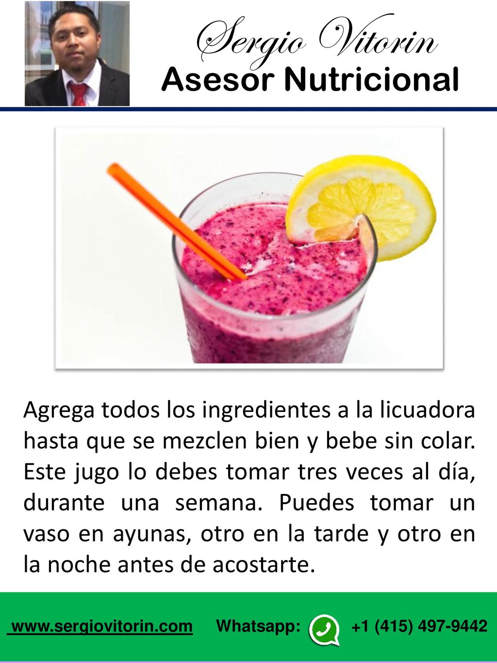 Agrega todos los ingredientes a la licuadora hasta que se mezclen bien y bebe sin colar.