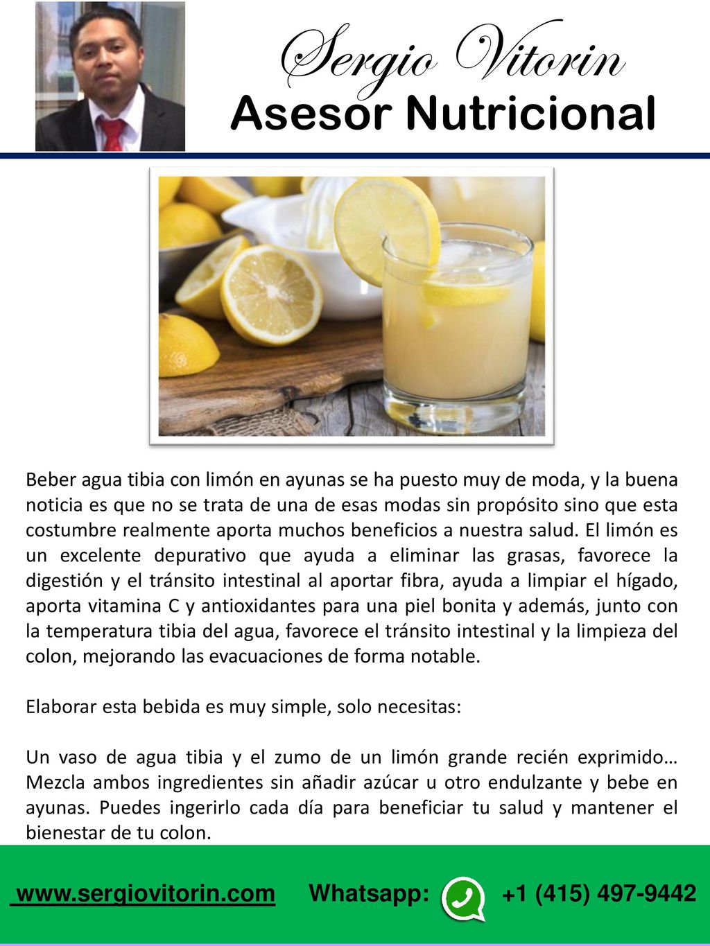 Beber agua tibia con limón en ayunas se ha puesto muy de moda, y la buena noticia es que no se trata de una de esas modas sin propósito sino que esta costumbre realmente aporta muchos beneficios a nuestra salud. El limón es un excelente depurativo que ayuda a eliminar las grasas, favorece la digestión y el tránsito intestinal al aportar fibra, ayuda a limpiar el hígado, aporta vitamina C y antioxidantes para una piel bonita y además, junto con la temperatura tibia del agua, favorece el tránsito intestinal y la limpieza del colon, mejorando las evacuaciones de forma notable.